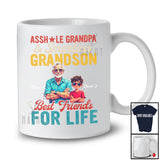 Personalized Vintage Asshole Grandpa Smartass Grandson; Amazing Father's Day Custom Name Grandpa Family T-Shirt
