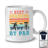 Personalized Vintage Best Grandpa By Par; Proud Father's Day Custom Name Playing Disc Golf Player T-Shirt