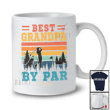 Personalized Vintage Best Grandpa By Par; Proud Father's Day Custom Name Playing Golf Player T-Shirt