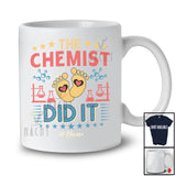 Personalized Vintage Chemist Did It; Amusing Father's Day Pregnancy; Custom Name Couple T-Shirt