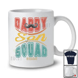 Personalized Vintage Daddy Son Squad; Joyful Father's Day Mustache; Custom Name Family T-Shirt