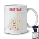 Personalized Vintage Golf Dad Definition Cooler; Joyful Father's Day US Flag Custom Name Golf Player T-Shirt