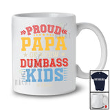 Personalized Vintage Papa Of A Few Dumbass Kids; Joyful Father's Day Custom Name Family T-Shirt
