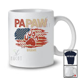 Personalized Vintage Papaw; Wonderful Father's Day American Flag; Custom Name Family T-Shirt