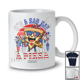 Personalized Vintage Retro Bad Day To Be A Pizza; Joyful 4th Of July US Flag Food; Patriotic T-Shirt