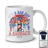 Personalized Vintage Retro Bad Day To Be A Sausage; Joyful 4th Of July US Flag Food; Patriotic T-Shirt