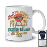 Personalized Vintage Retro Best Flippin' Father In Law; Proud Father's Day BBQ Custom Name Family T-Shirt