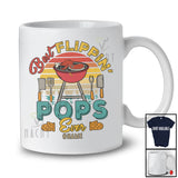 Personalized Vintage Retro Best Flippin' Pops; Proud Father's Day Grill BBQ Custom Name Family T-Shirt