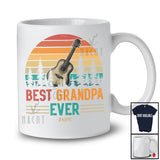 Personalized Vintage Retro Best Grandpa Ever; Proud Father's Day Custom Name Guitar Guitarist T-Shirt