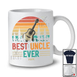 Personalized Vintage Retro Best Uncle Ever; Proud Father's Day Custom Name Guitar Guitarist T-Shirt