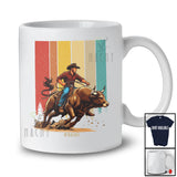 Personalized Vintage Retro Bull Rider Riding; Amazing Farmer Farm Animal Bull Lover; Family T-Shirt