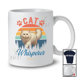 Personalized Vintage Retro Cat Whisperer; Amusing Custom Name Cat Owner; Family T-Shirt