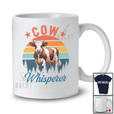 Personalized Vintage Retro Cow Whisperer; Amusing Custom Name Farmer; Farm Animal T-Shirt