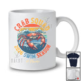 Personalized Vintage Retro Crab Squad 2026 Swim Season; Lovely Custom Name Swimming T-Shirt