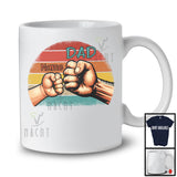 Personalized Vintage Retro Custom Name Dad, Lovely Father's Day Baby Hands, Family Group T-Shirt