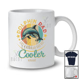 Personalized Vintage Retro Custom Name Dolphin Dad; Lovely Father's Day Sea Animal T-Shirt