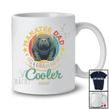 Personalized Vintage Retro Custom Name Manatee Dad; Lovely Father's Day Sea Animal T-Shirt