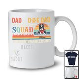 Personalized Vintage Retro Dad-Dog Dad Squad, Proud Father's Day Custom Name Border Collie T-Shirt