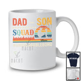 Personalized Vintage Retro Dad-Son Squad, Proud Father's Day Custom Name, Family Group T-Shirt