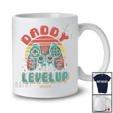 Personalized Vintage Retro Daddy Level Up; Joyful Father's Day Pregnancy Custom Name Gamer T-Shirt