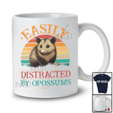 Personalized Vintage Retro Distracted By Opossums; Lovely Custom Name Zoo Keeper Animal T-Shirt
