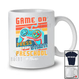 Personalized Vintage Retro Game On Preschool; Proud Back To School First Day Custom Name Gamer T-Shirt