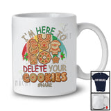 Personalized Vintage Retro Here To Delete Your Cookies; Cute Christmas Custom Name IT Manager Baker T-Shirt