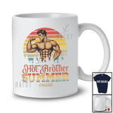 Personalized Vintage Retro Hot Brother Summer; Joyful Custom Name Father's Day Muscle; Family T-Shirt