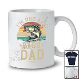 Personalized Vintage Retro I'm One Bad Bass Dad; Joyful Father's Day Custom Name Fishing T-Shirt