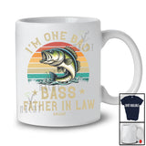 Personalized Vintage Retro I'm One Bad Bass Father In Law; Joyful Father's Day Custom Name Fishing T-Shirt