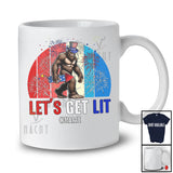 Personalized Vintage Retro Let's Get Lit; Proud 4th Of July Custom Name Bigfoot Firecracker T-Shirt