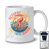 Personalized Vintage Retro Octopus Squad 2025 Swim Season; Lovely Custom Name Swimming T-Shirt