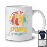 Personalized Vintage Retro Promoted To Pops 2025; Lovely Father's Day First Time Pops; Family T-Shirt