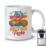 Personalized Vintage Retro This Brother Rocks, Joyful Father's Day Custom Name Bass Guitar Player T-Shirt