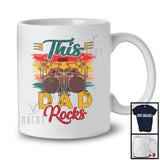 Personalized Vintage Retro This Dad Rocks, Joyful Father's Day Custom Name Drum Player T-Shirt