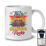 Personalized Vintage Retro This Grandpa Rocks, Joyful Father's Day Custom Name Drum Player T-Shirt