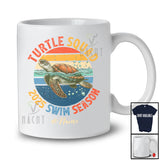 Personalized Vintage Retro Turtle Squad 2025 Swim Season; Lovely Custom Name Swimming T-Shirt
