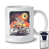 Personalized Vintage Skeleton Riding Bicycle; Awesome Halloween Custom Name Riding Family T-Shirt