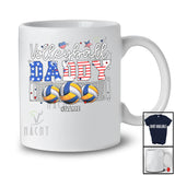 Personalized Volleyball Daddy; Awesome 4th Of July Custom Name Volleyball Player; Patriotic Family T-Shirt
