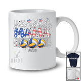 Personalized Volleyball Mama; Awesome 4th Of July Custom Name Volleyball Player; Patriotic Family T-Shirt