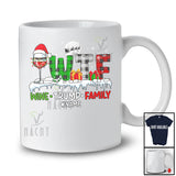 Personalized W.T.F Wine Trump Family; Fantastic Christmas Plaid; Custom Name Drinking Drunker T-Shirt