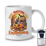 Personalized Waiting For Halloween; Creepy Custom Name Skeleton Drinking Rum Inside Pumpkin T-Shirt
