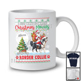 Personalized Watch Christmas Movies With My Border Collie; Joyful Santa Riding Puppy; X-mas Tree T-Shirt