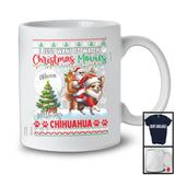 Personalized Watch Christmas Movies With My Chihuahua; Joyful Santa Riding Puppy; X-mas Tree T-Shirt