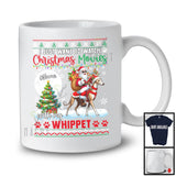 Personalized Watch Christmas Movies With My Whippet; Joyful Santa Riding Puppy; X-mas Tree T-Shirt