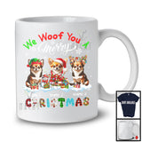 Personalized We Woof You A Merry Christmas; Lovely Plaid Chihuahuas Custom Name T-Shirt