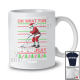 Personalized What Fun It Is To Play; Wonderful Christmas Sweater Custom Name Playing Golf T-Shirt