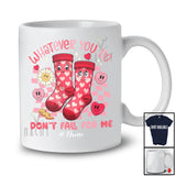 Personalized Whatever You Do Don't Fall For Me; Lovely Valentine Custom Name Couple Socks T-Shirt
