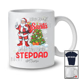 Personalized Who Needs Santa When You Have Stepdad; Joyful Christmas Tree Custom Name Family T-Shirt