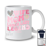 Personalized Wife Mom Lunch Lady Legend; Floral Mother's Day Leopard Custom Name Family T-Shirt